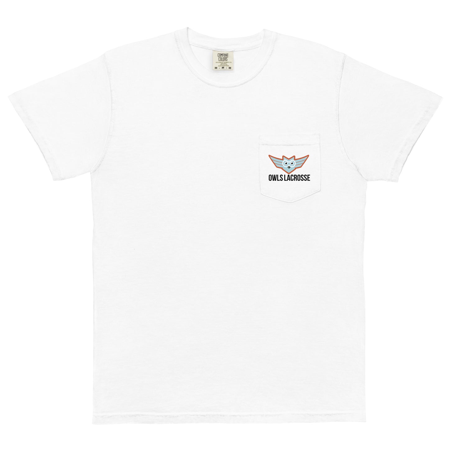 Adult OWLS Lacrosse Comfort Colors Pocket Tee