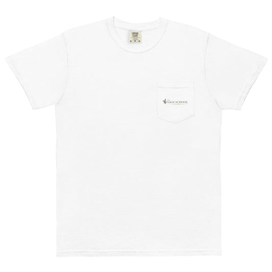 Adult Sage School Comfort Colors Pocket Tee