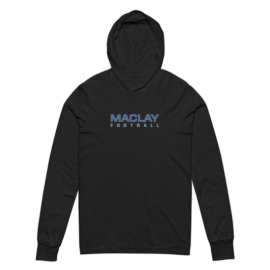 Adult Maclay Football Bella + Canvas Hooded Long Sleeve Tee