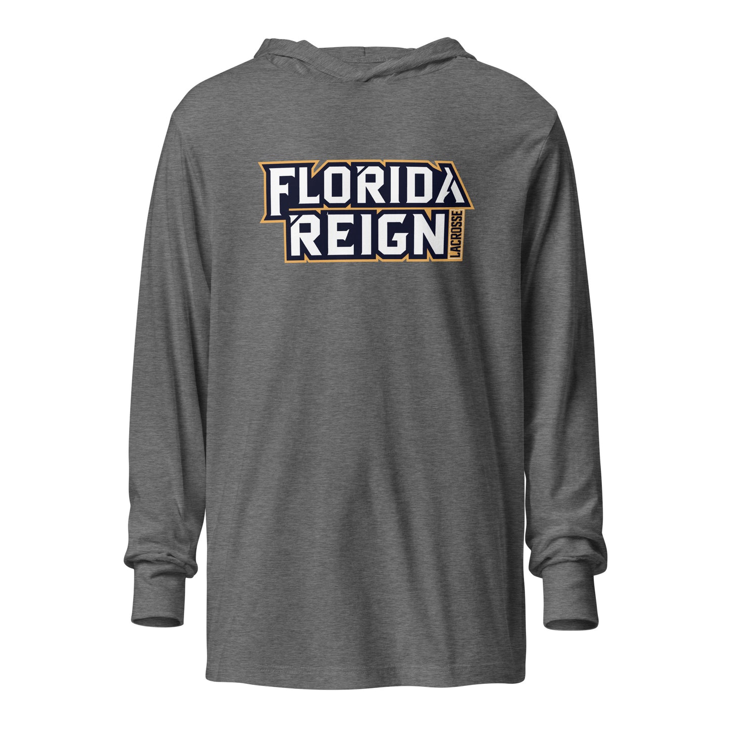 Adult Florida Reign Lacrosse Bella + Canvas Hooded Long-Sleeve Tee