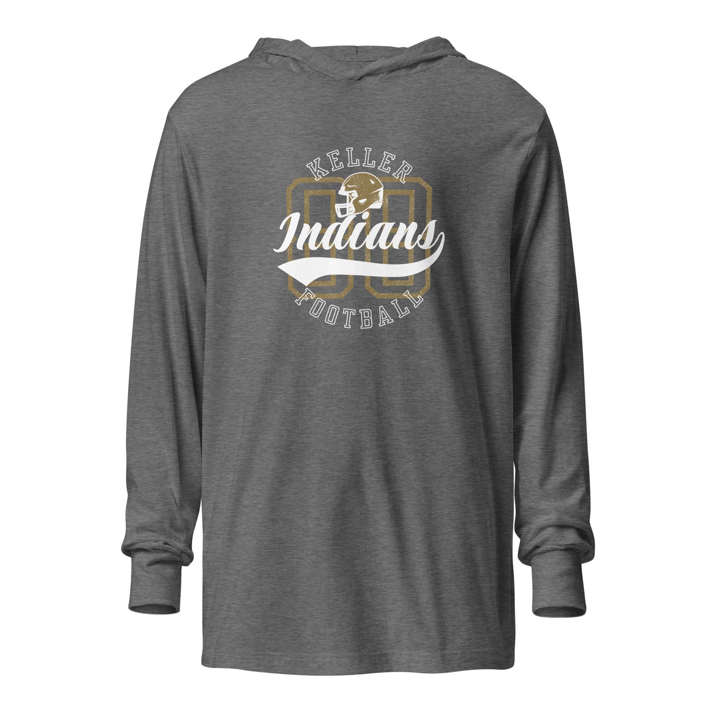 Adult Keller Football Bella + Canvas Long Sleeve Hoodie