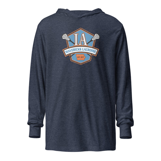 Adult Iowa Mavericks Bella + Canvas Hooded Long Sleeve Tee