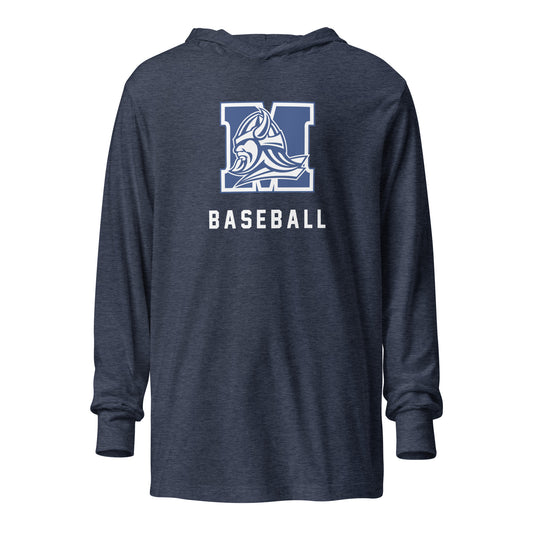 Adult Maclay Baseball Bella + Canvas Hooded Long Sleeve Tee
