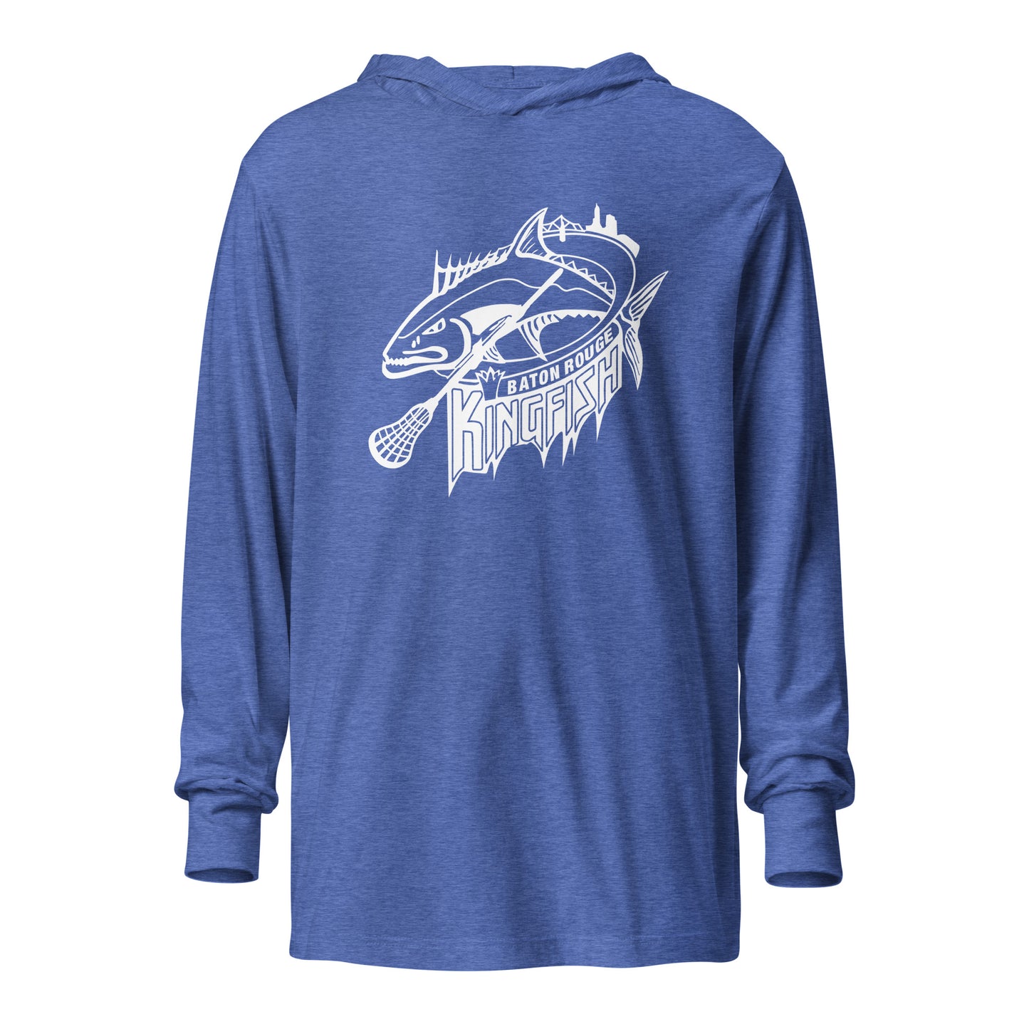 Adult Kingfish Lacrosse Bella + Canvas Hooded Long-Sleeve Tee
