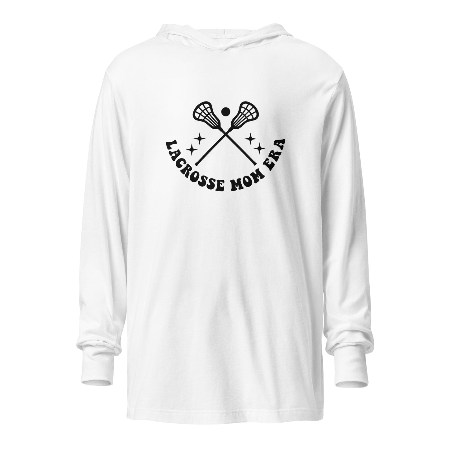 Adult Box Elder Lacrosse Bella + Canvas Hooded long-sleeve tee