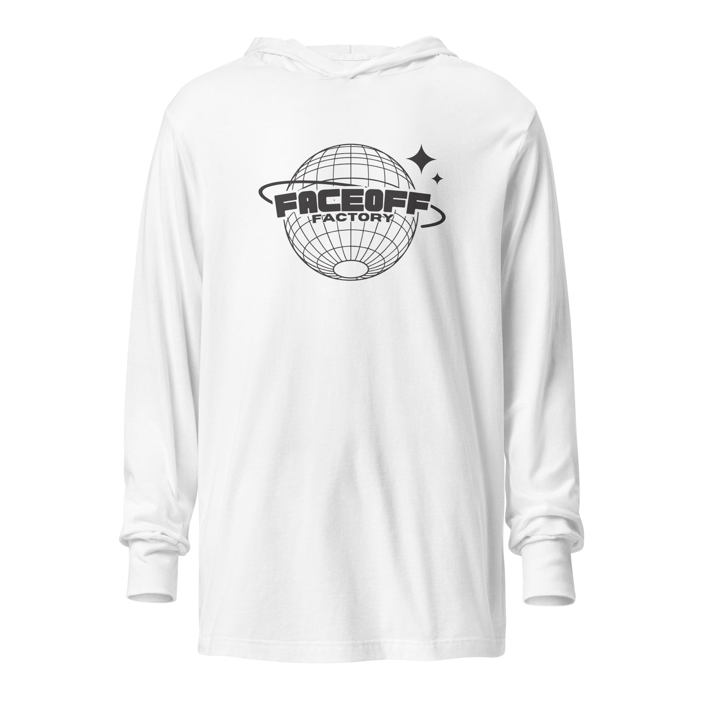 Adult Faceoff Factory Bella + Canvas Hooded Long-Sleeve Tee
