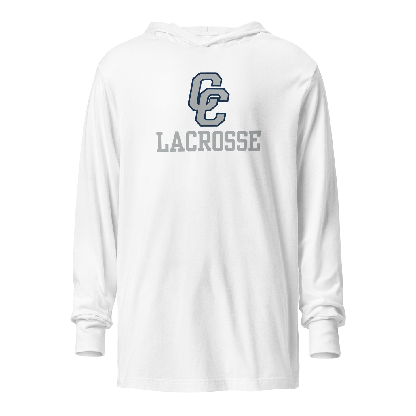 Adult Corner Canyon Youth Lacrosse Bella + Canvas Hooded Long Sleeve Tee