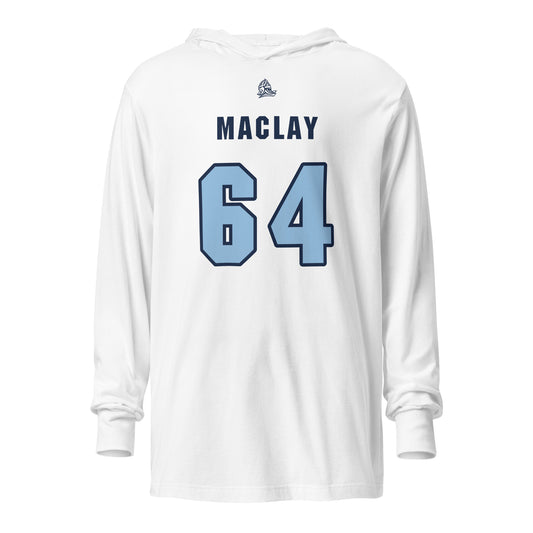 Adult Maclay Football Bella + Canvas Long Sleeve Hoodie | Personalized