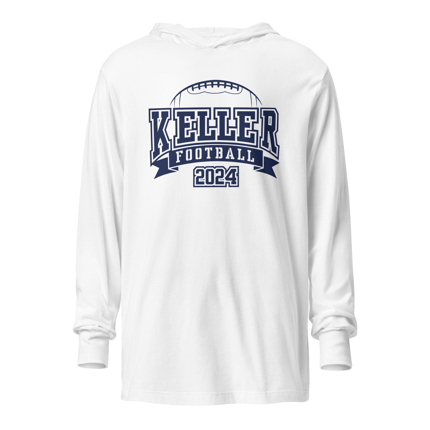 Adult Keller Football Bella + Canvas Long Sleeve Hoodie