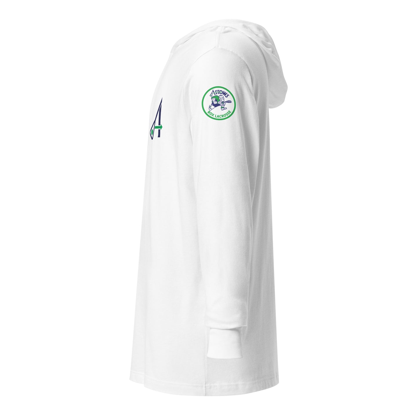 Adult Maryland Arrows Box Lacrosse Bella + Canvas Hooded Long-Sleeve Tee
