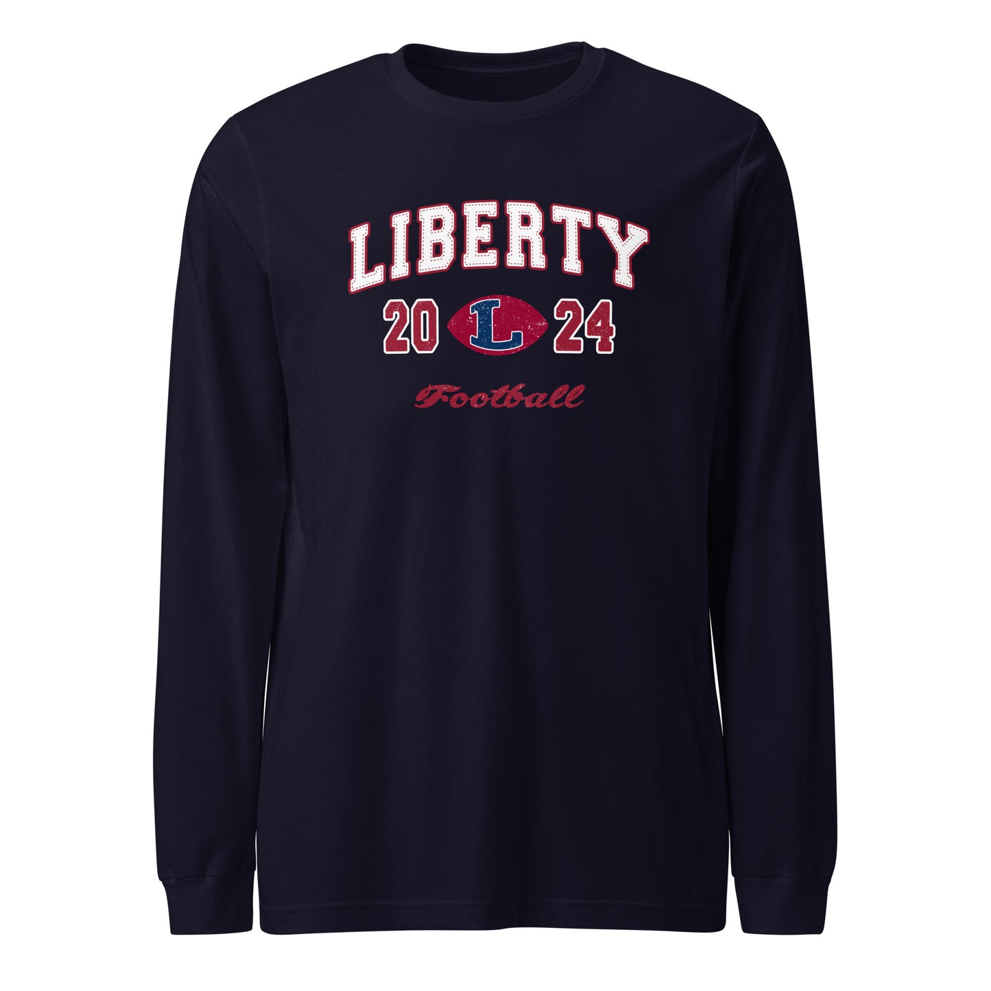 Adult Liberty Football Bella + Canvas Long Sleeve Tee