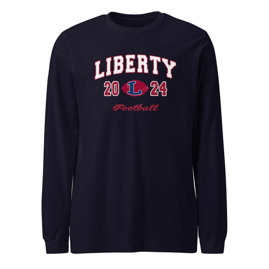 Adult Liberty Football Bella + Canvas Long Sleeve Tee