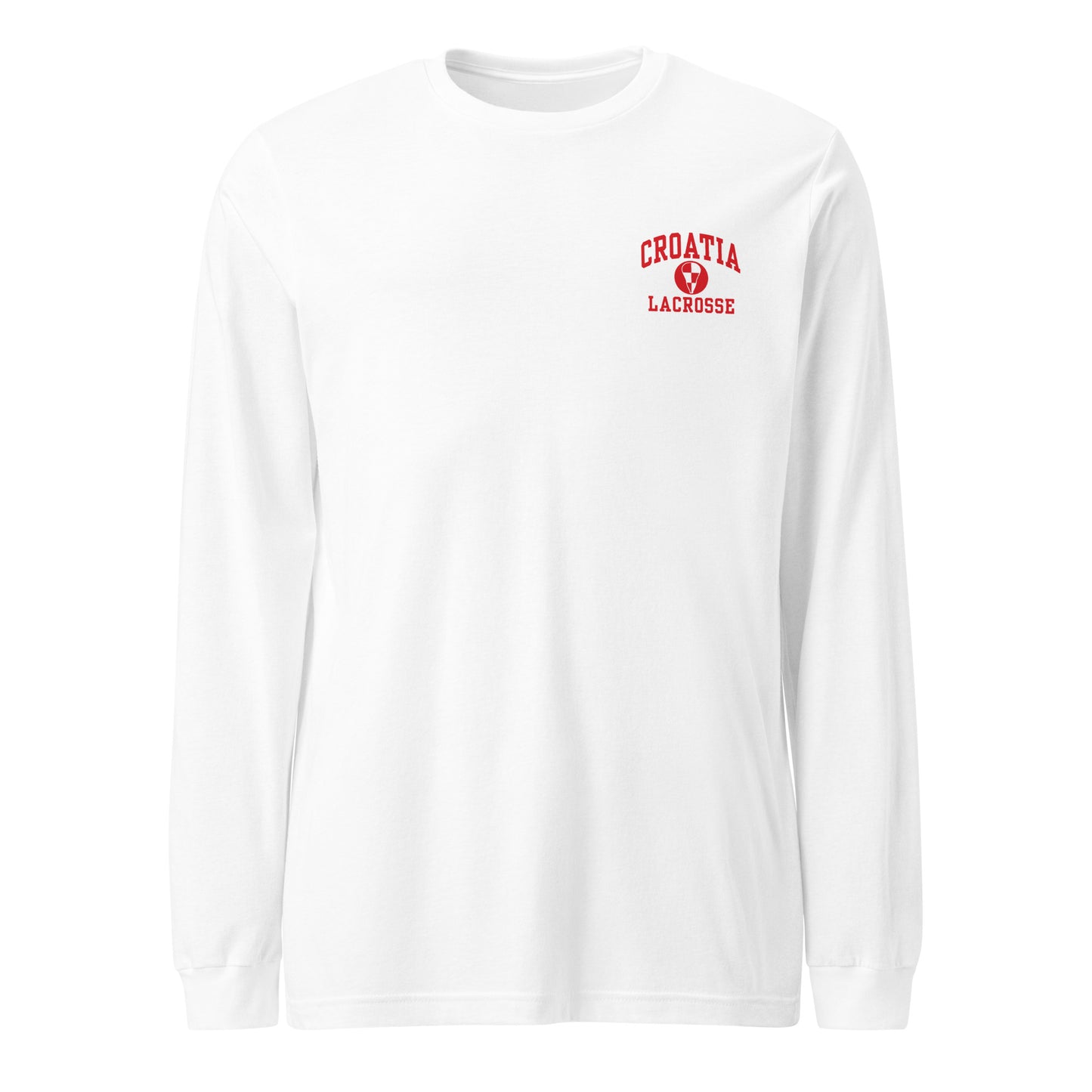 Adult Croatia Lacrosse Bella + Canvas Long Sleeve Tee