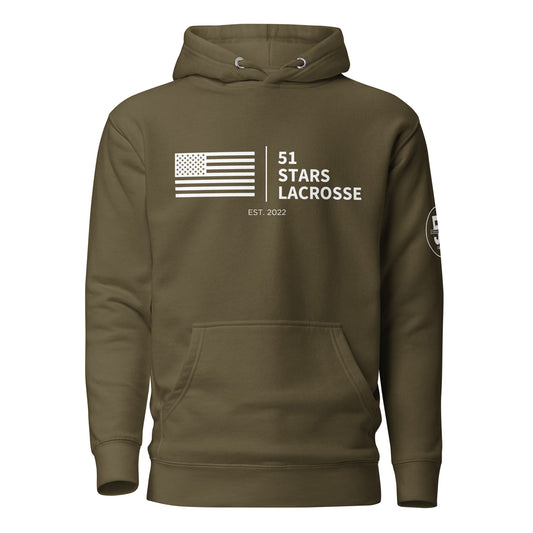 Adult 51 Stars Lacrosse Cotton Heritage Hoodie