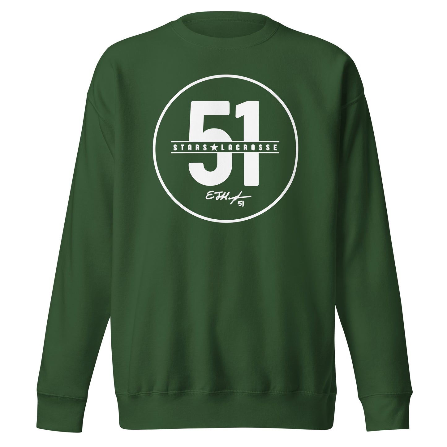 Adult 51 Stars Lacrosse Cotton Heritage Crewneck Sweatshirt