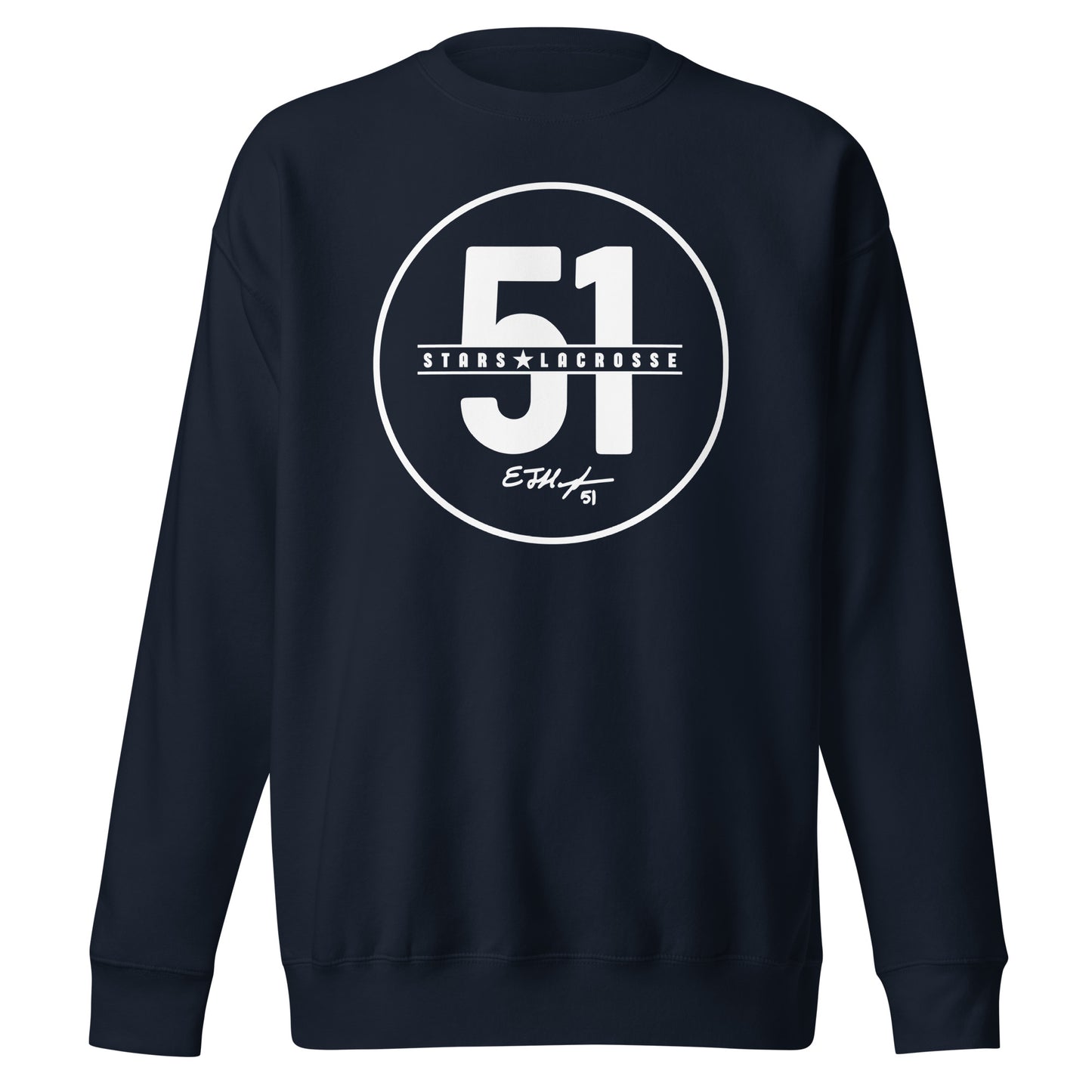 Adult 51 Stars Lacrosse Cotton Heritage Crewneck Sweatshirt