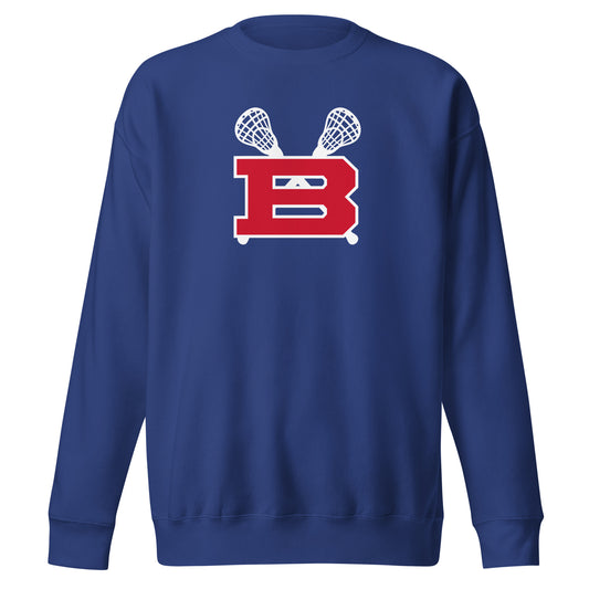 Adult Bartlett HS Lacrosse Cotton Heritage Crewneck Sweatshirt