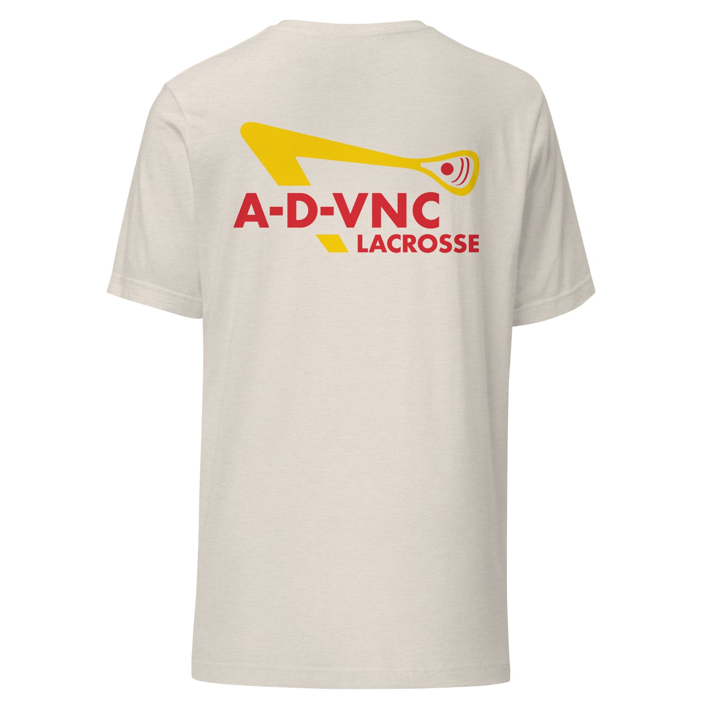 Adult ADVNC Lacrosse Out & In Bella + Canvas T-shirt (Front & Back)