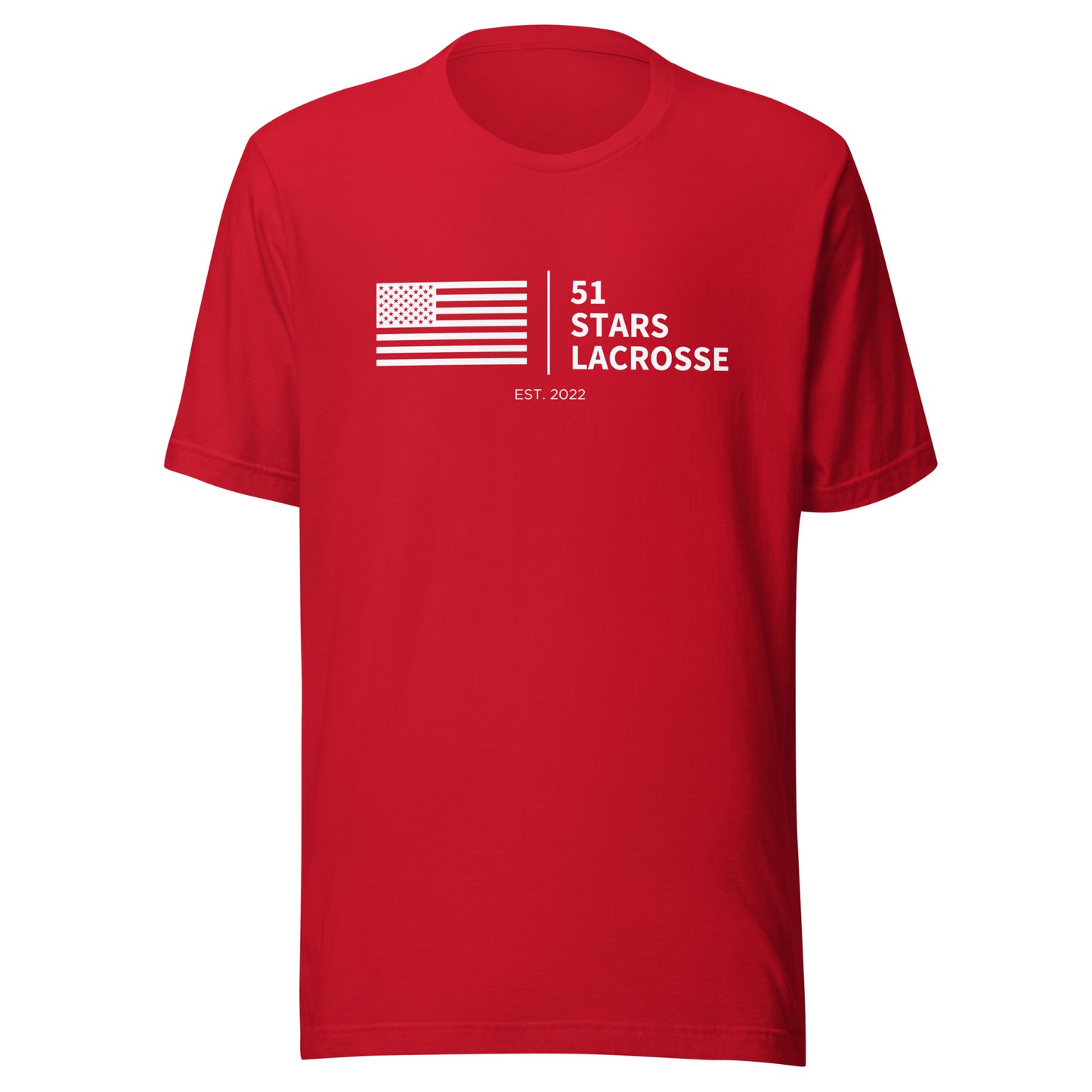 Adult 51 Stars Lacrosse Bella + Canvas T-shirt