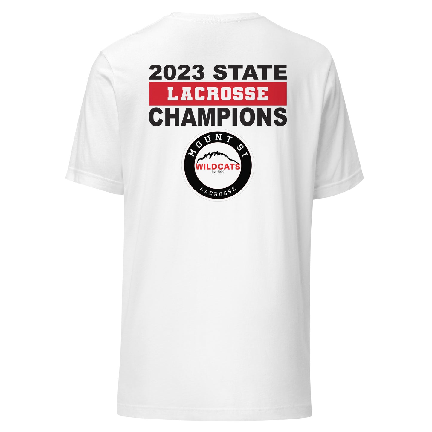 Adult Mount Si 2023 State Champions T-shirt (Front & Back)