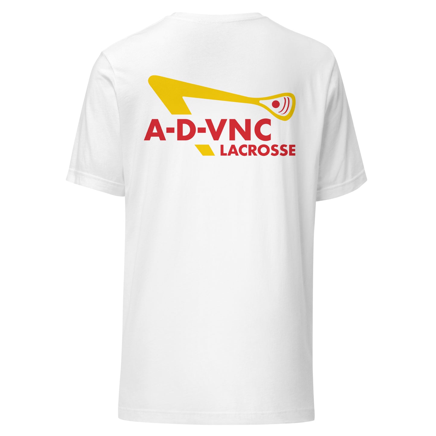 Adult ADVNC Lacrosse Out & In Bella + Canvas T-shirt (Front & Back)