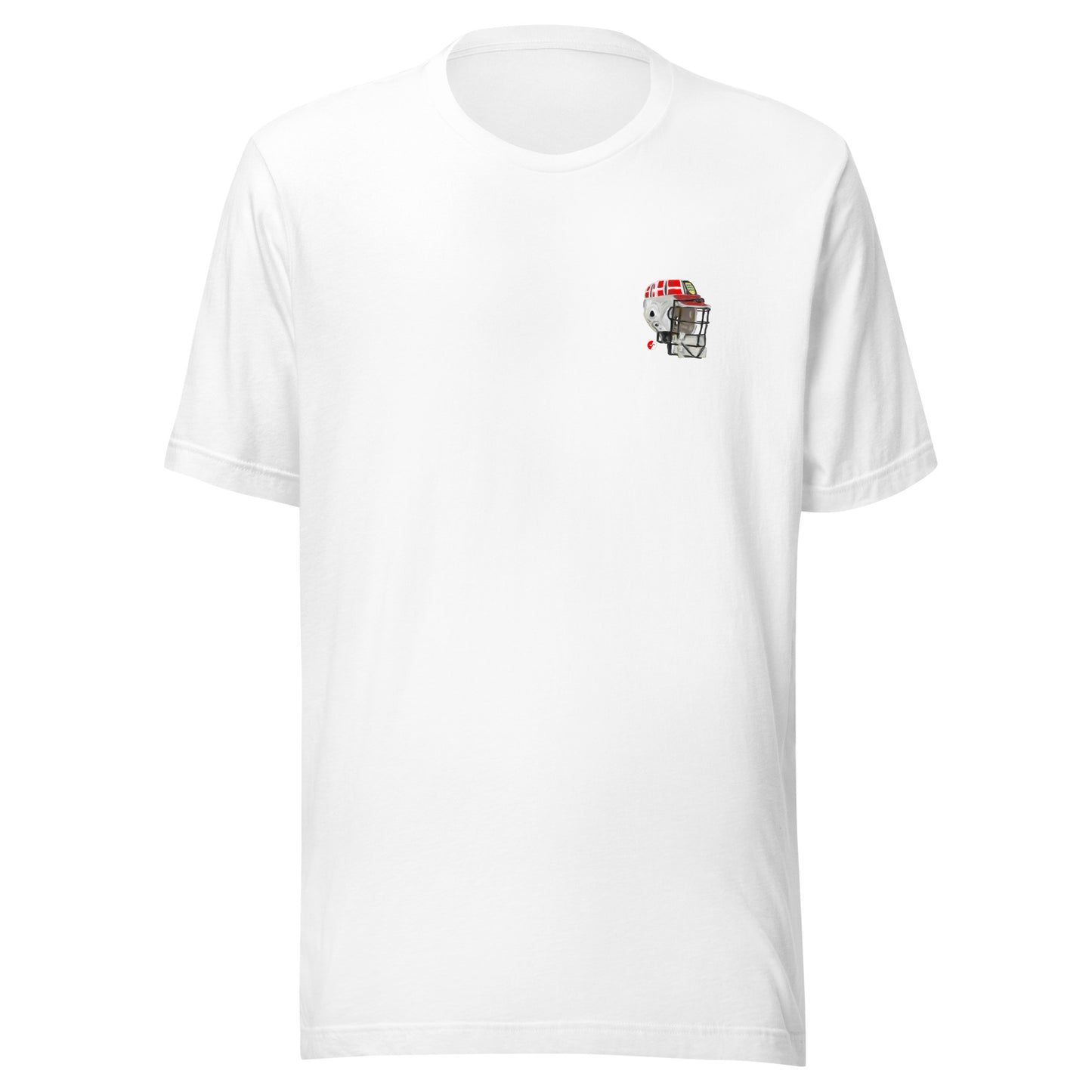 Adult Denmark Lacrosse Helmet Bella + Canvas T-shirt
