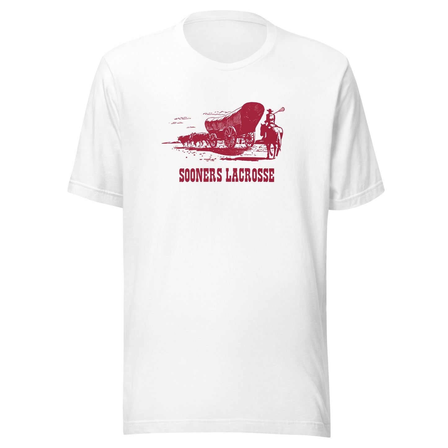 Adult Oklahoma University Lacrosse Wagon Short Sleeve Tee