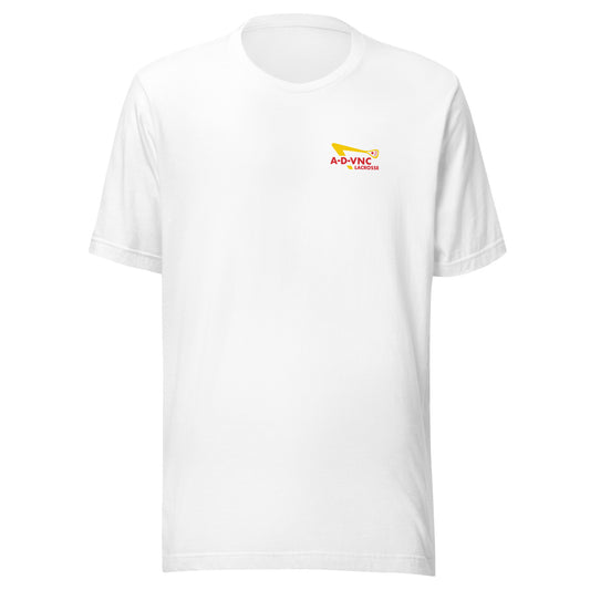 Adult ADVNC Lacrosse Out & In Bella + Canvas T-shirt (Front & Back)