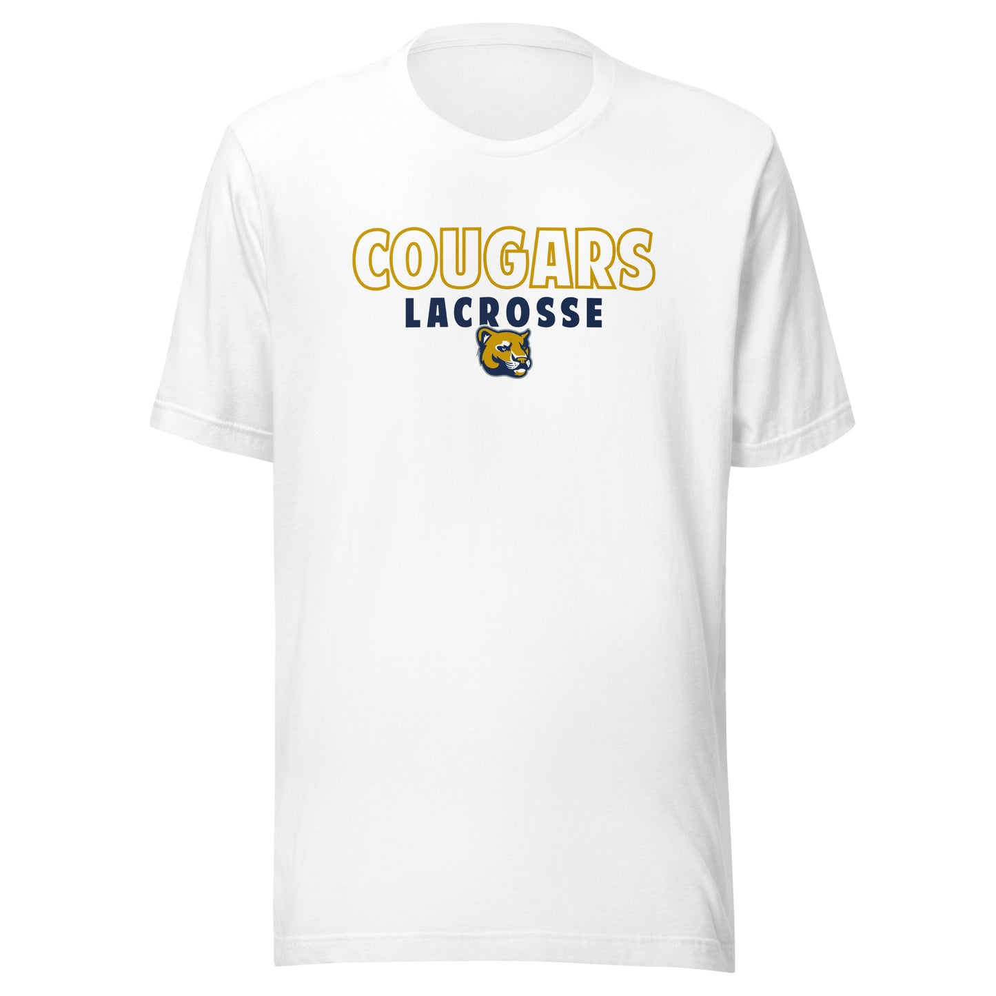 Adult Evergreen Cougars Lacrosse Bella + Canvas T-shirt
