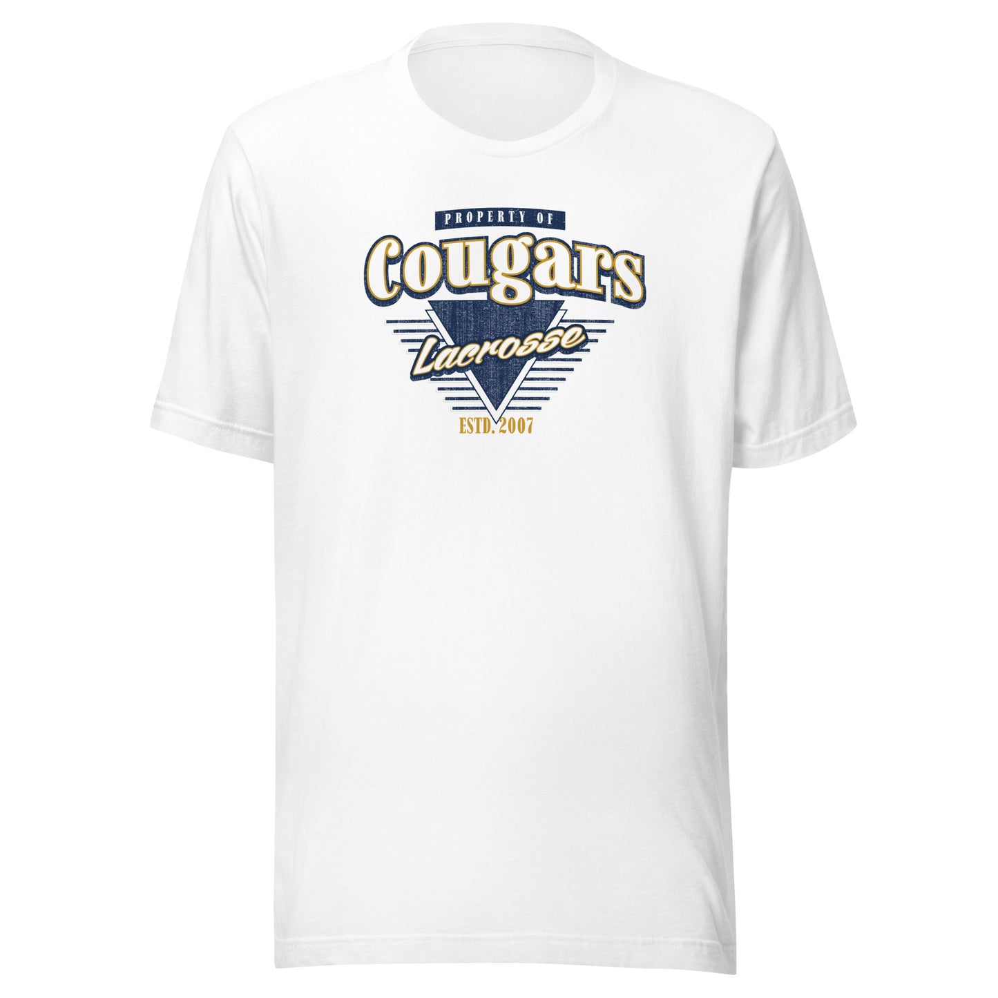 Adult Evergreen Cougars Lacrosse Bella + Canvas T-shirt