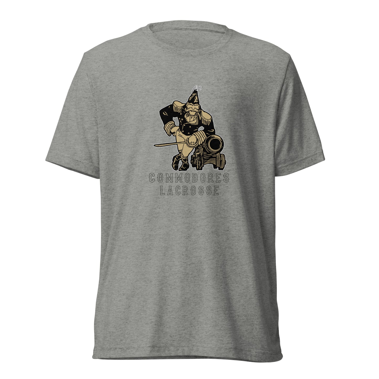 Adult Commodores Lacrosse Bella + Canvas Tri-Blend T-shirt