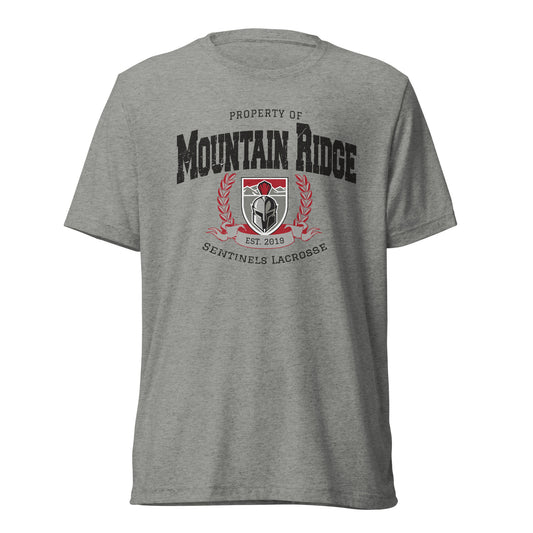 Adult Mountain Ridge Lacrosse Bella+Canvas Tri-Blend T-shirt