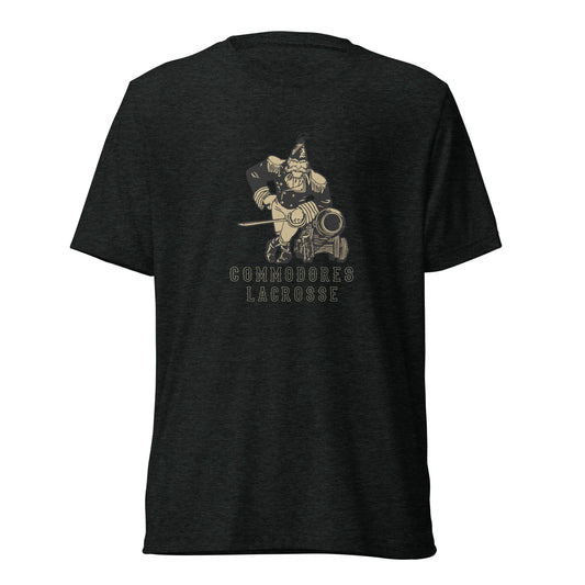 Adult Commodores Lacrosse Bella + Canvas Tri-Blend T-shirt