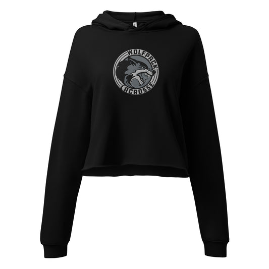 Women's Wolfpack Lacrosse Crop Hoodie - Embroidered