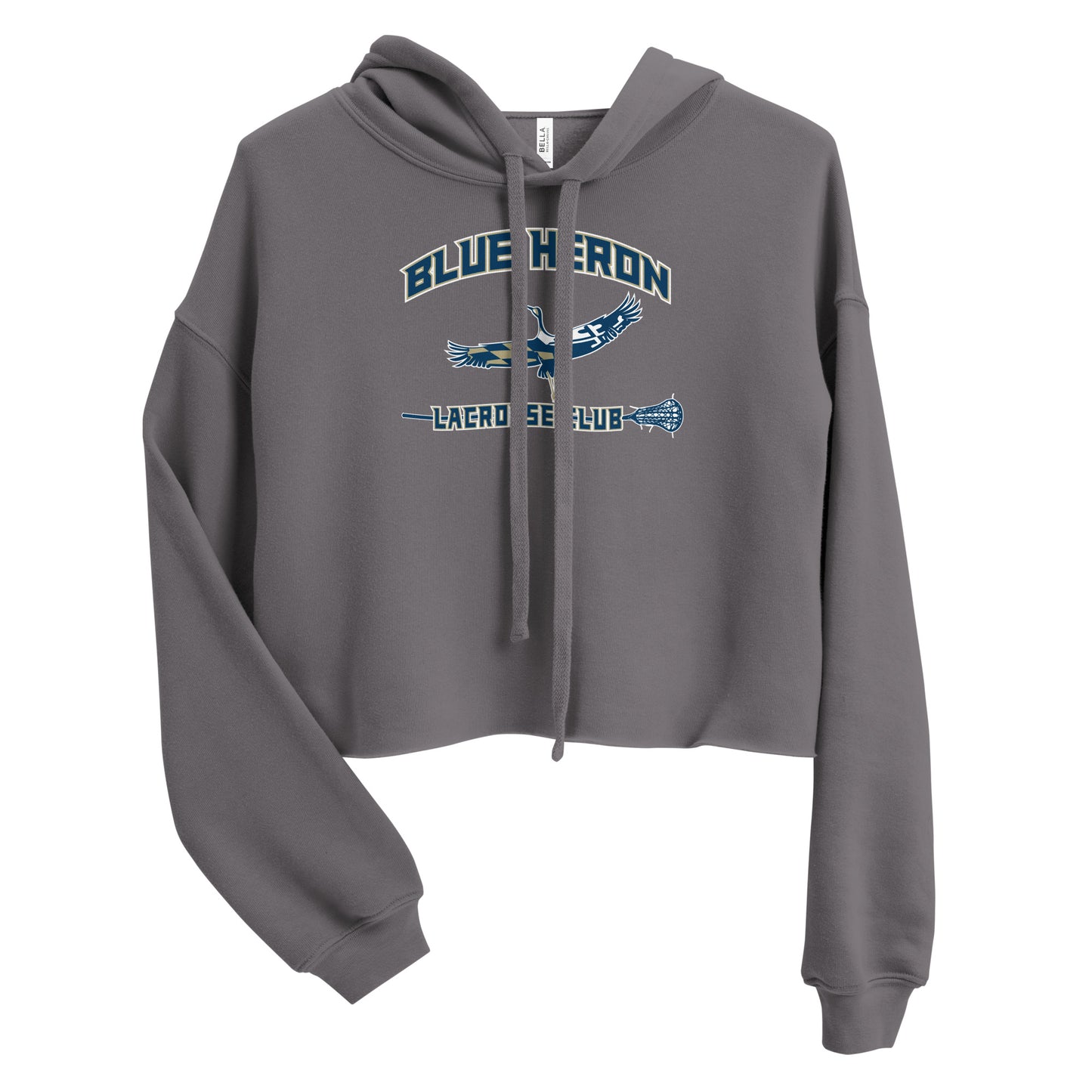 Women's Blue Heron Lacrosse Bella + Canvas Crop Hoodie