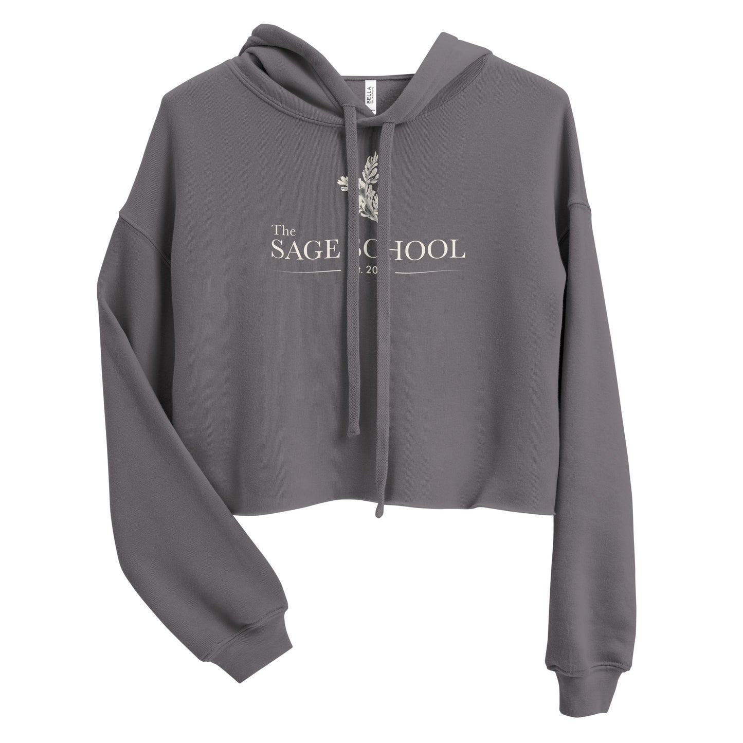 Women's Sage School Bella + Canvas Crop Hoodie
