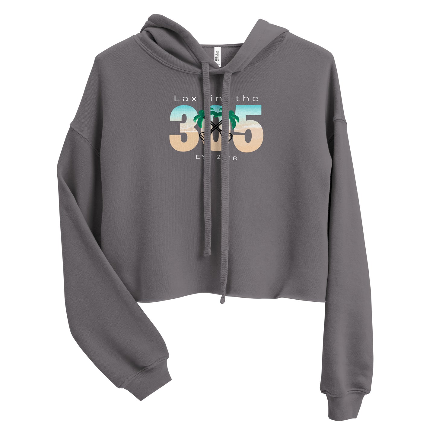 Women's Lax in the 305 Bella + Canvas Crop Hoodie