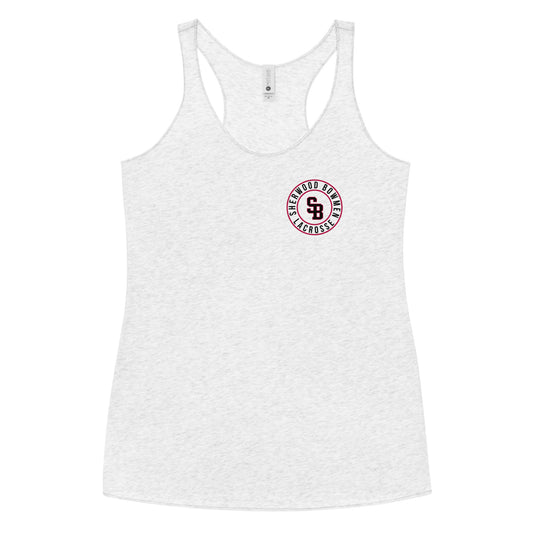 Women's Sherwood High School Lacrosse Next Level Racerback Tank Top