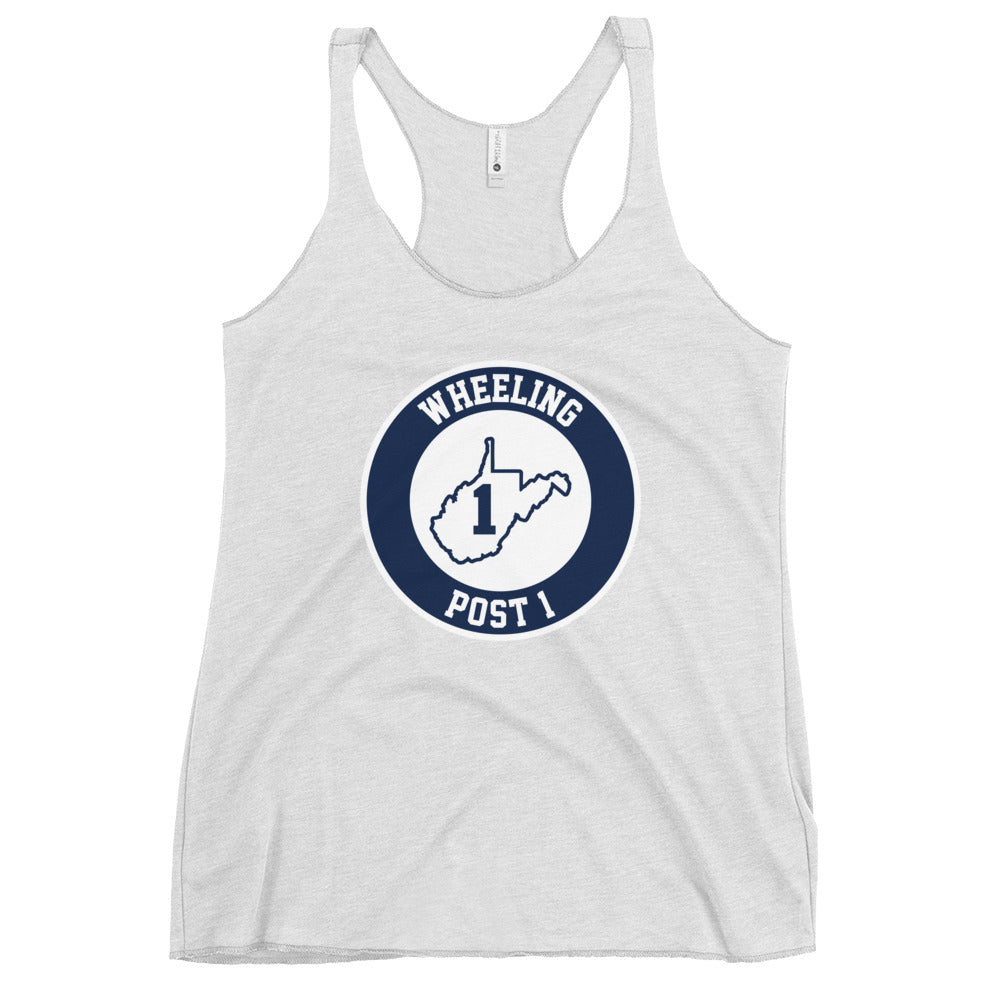 Women's Wheeling Post 1 Next Level Racerback Tank Top