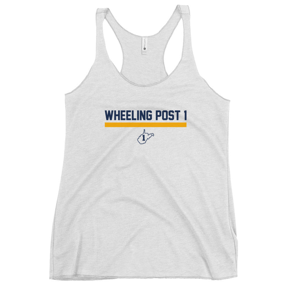 Women's Wheeling Post 1 Next Level Racerback Tank Top