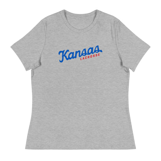 Women's KU Club Lacrosse Bella + Canvas Relaxed T-shirt