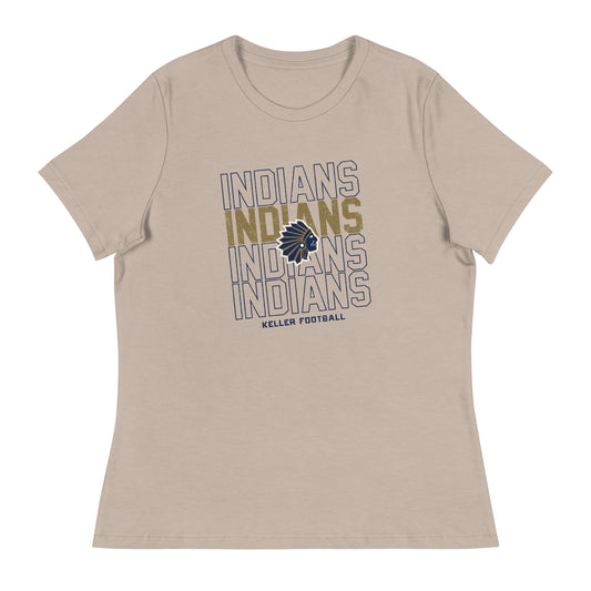 Women's Keller Football Bella + Canvas Relaxed T-Shirt