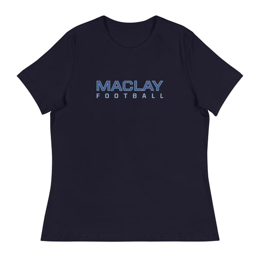 Women's Maclay Footbal Bella + Canvas Relaxed T-shirt