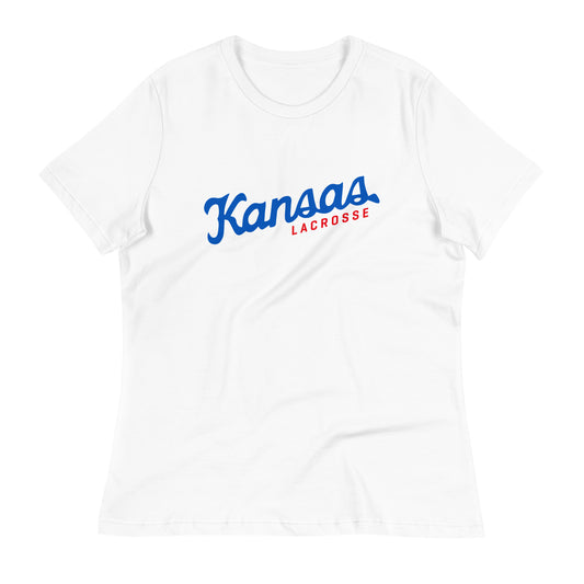 Women's KU Club Lacrosse Bella + Canvas Relaxed T-shirt