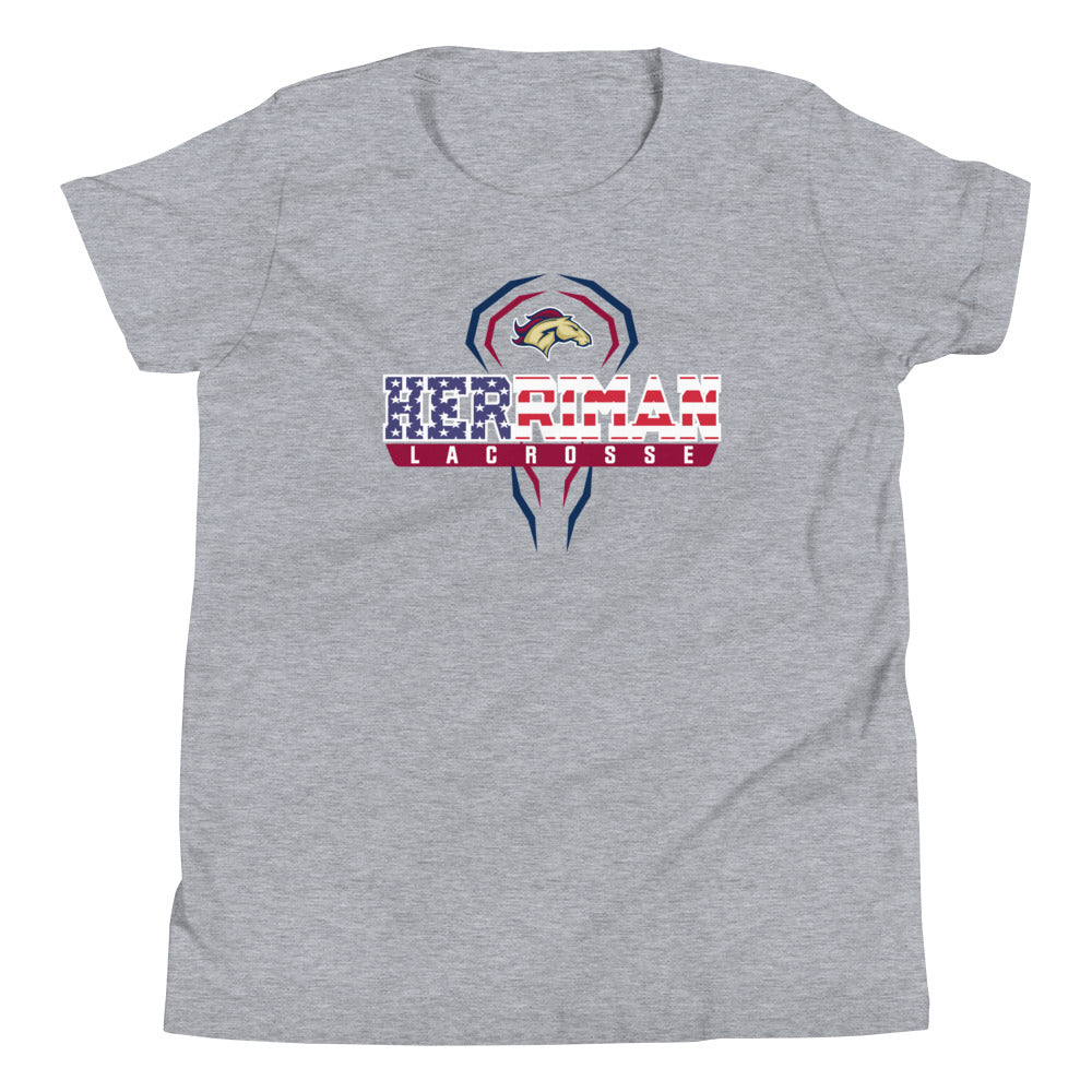 Youth Herriman Lacrosse USA Bella + Canvas T-shirt