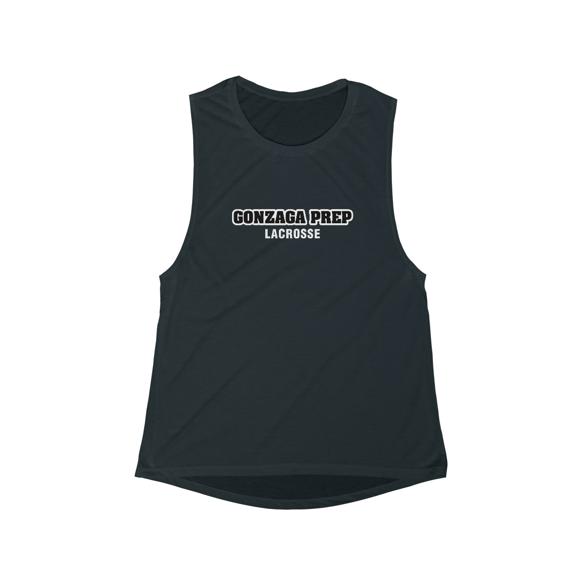 Women's Gonzaga Prep Lacrosse Bella + Canvas Flowy Scoop Muscle Tank