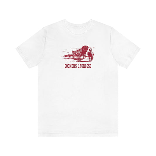 Adult Oklahoma University Lacrosse Wagon Short Sleeve Tee