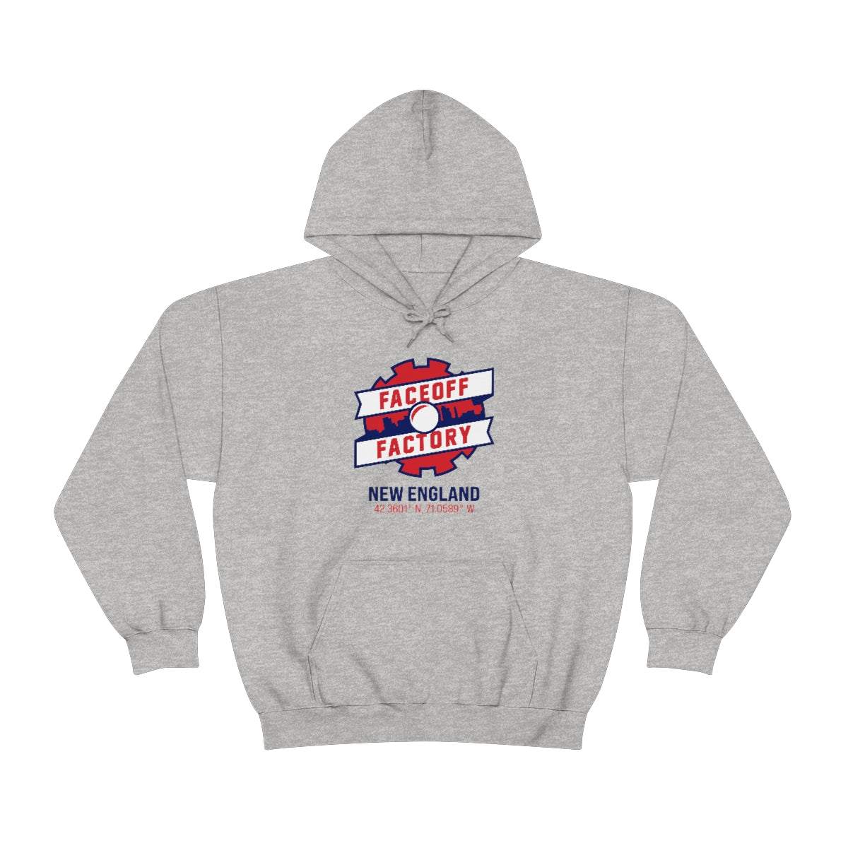 Adult Faceoff Factory Gildan Heavy Blend™ Hooded Sweatshirt - New England