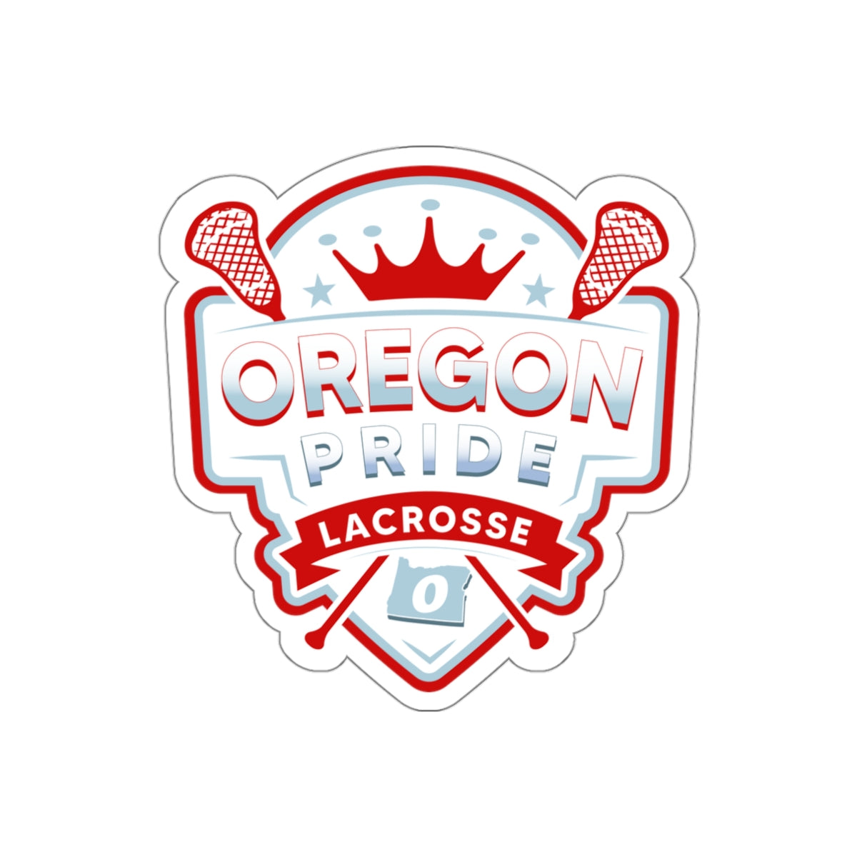 Oregon Pride Lacrosse Die-Cut Stickers