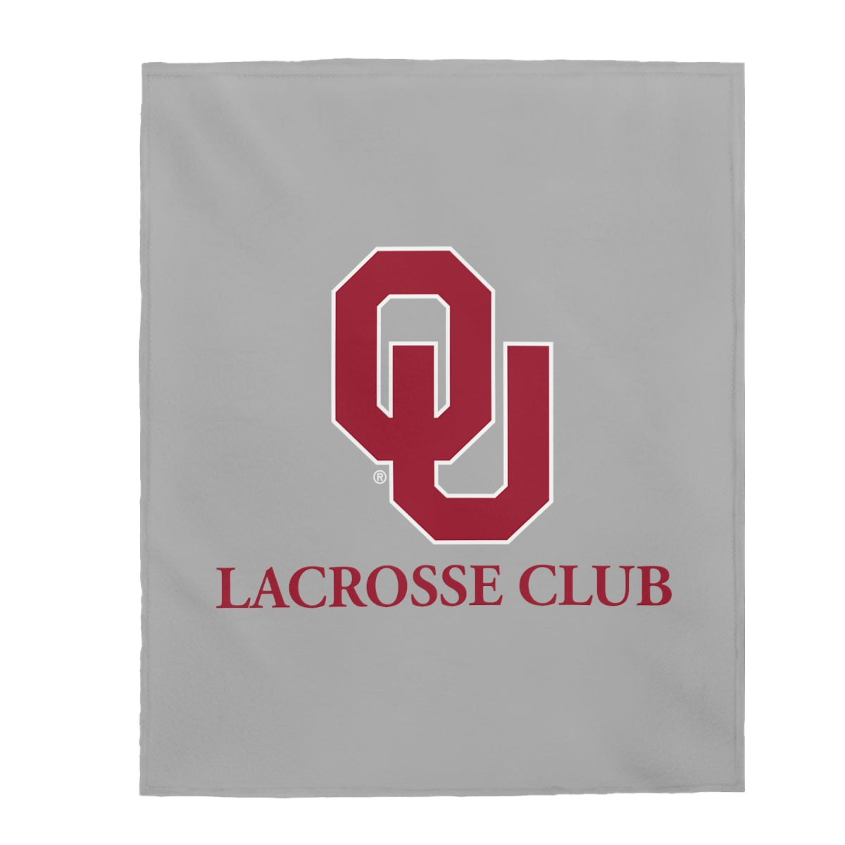 Oklahoma University Lacrosse Velveteen Plush Blanket